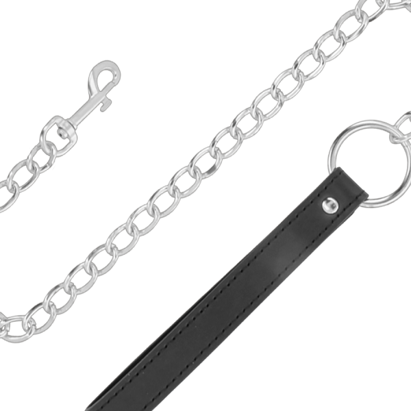 DARKNESS BONDAGE – darkness - minkštas oda kaklaraštis su grandine - Image 3