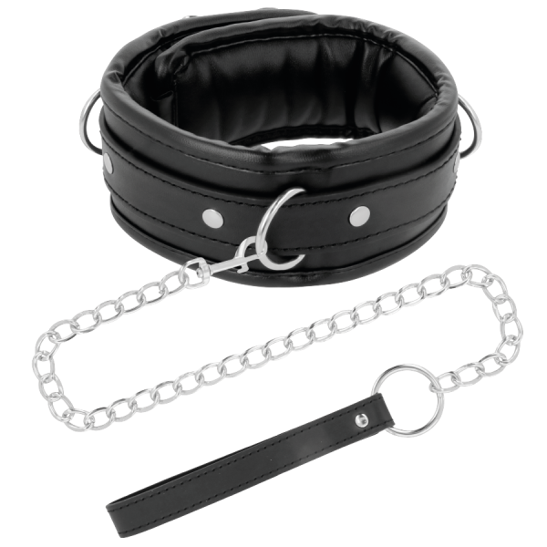 DARKNESS BONDAGE – darkness - minkštas oda kaklaraštis su grandine - Image 2