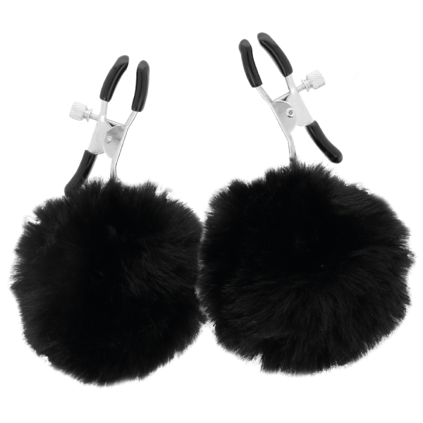 DARKNESS SENSATIONS – tamsos - nipple clamps su pom pom - Image 3