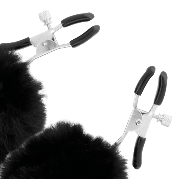 DARKNESS SENSATIONS – tamsos - nipple clamps su pom pom - Image 2