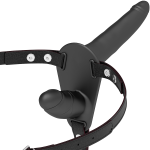 FETISH SUBMISSIVE HARNESS - Juodasis dvigubas malonumas