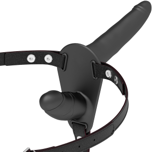 FETISH SUBMISSIVE HARNESS - Juodasis dvigubas malonumas