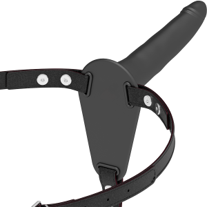 FETISH SUBMISSIVE HARNESS - Juodas silikoninis diržas 15 cm