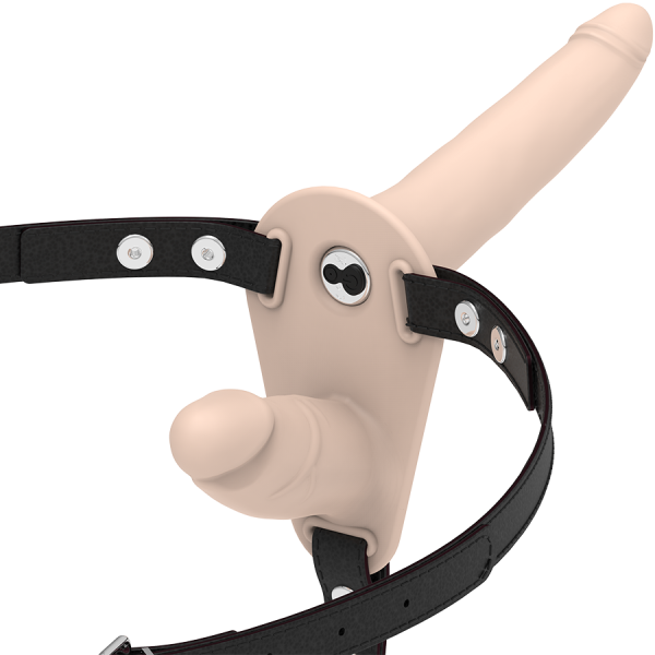 FETISH SUBMISSIVE HARNESS – dviguba penetracija kremzės vibratorius