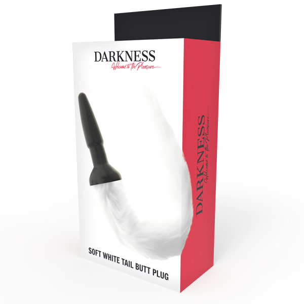 DARKNESS ANAL – darkness - silikoninis analinis kamštis su balta uodega - Image 3