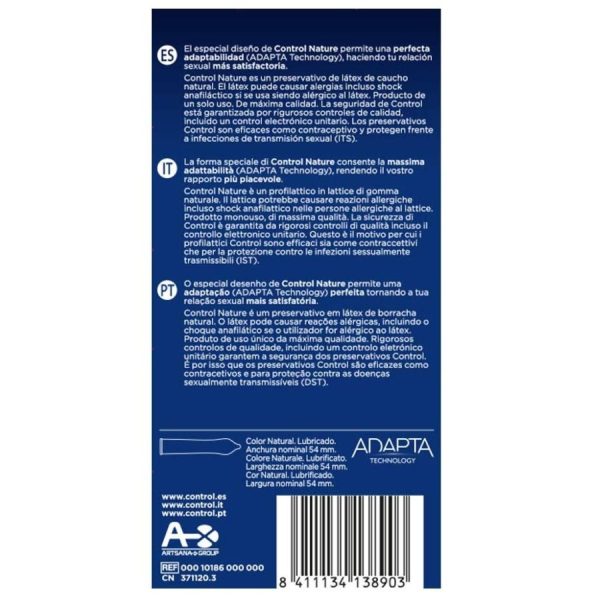 CONTROL CONDOMS – control - adapta nature prezervatyva 12 vnt. - Image 2
