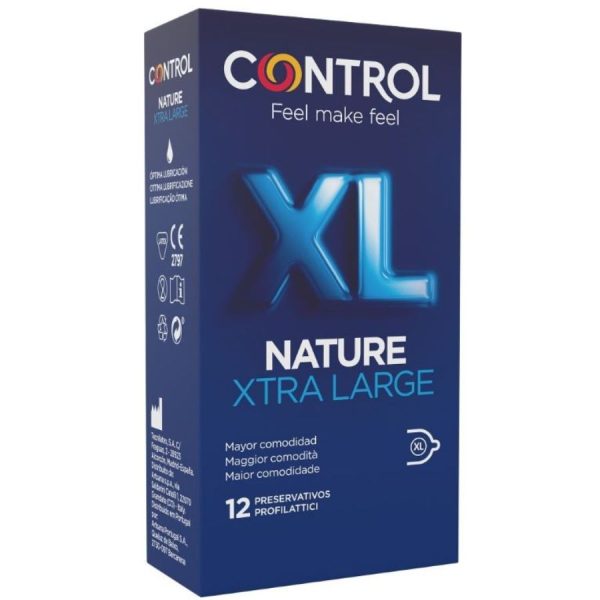 CONTROL CONDOMS – control - adapta nature xl prezervatyvai 12 vnt.