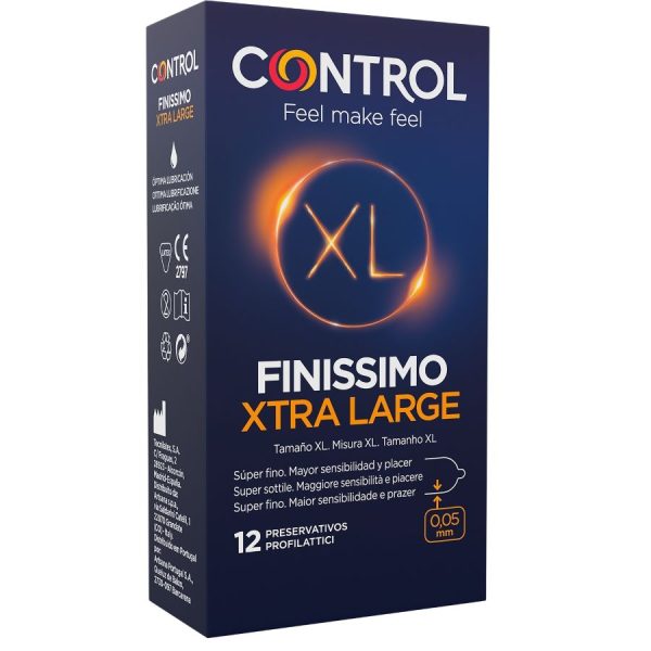 CONTROL CONDOMS – control - finissimo xl prezervatyvai 12 vienetų