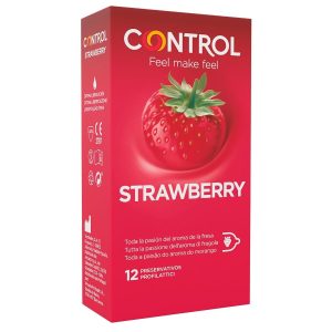 CONTROL CONDOMS – control - adaptuojasi braškė 12 vienetų