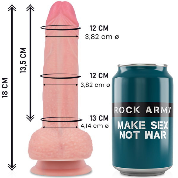 ROCK ARMY – rockarmy - skystas silikonas premium mustang realistinis 18 cm -o- 4.14 cm