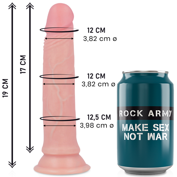 ROCK ARMY – rockarmy - rockarmy skystas silikonas premium avenger realistinis 19 cm -o- 3.98 cm
