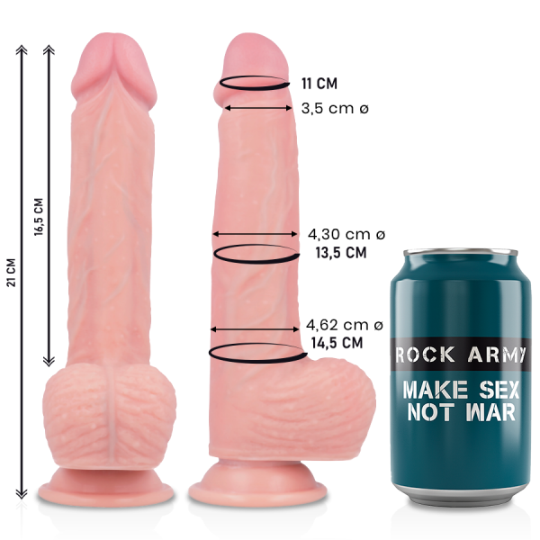 ROCK ARMY – rockarmy - skystas silikonas premium spitfire realistinis 21 cm -o- 4.62 cm - Image 2