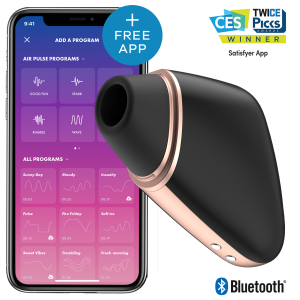 SATISFYER CONNECT – satisfyer - meilės triangulis oraus pulso stimuliatorius ir vibratorius juodas