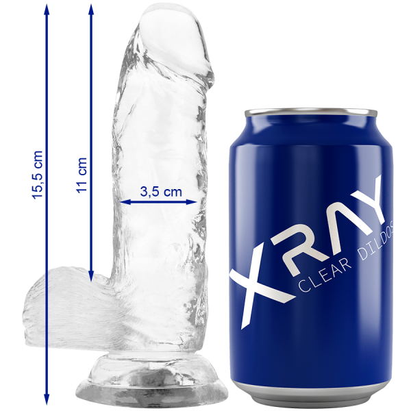 X RAY – aiškus penisas su kiaušiniais 15.5 cm -o- 3.5 cm