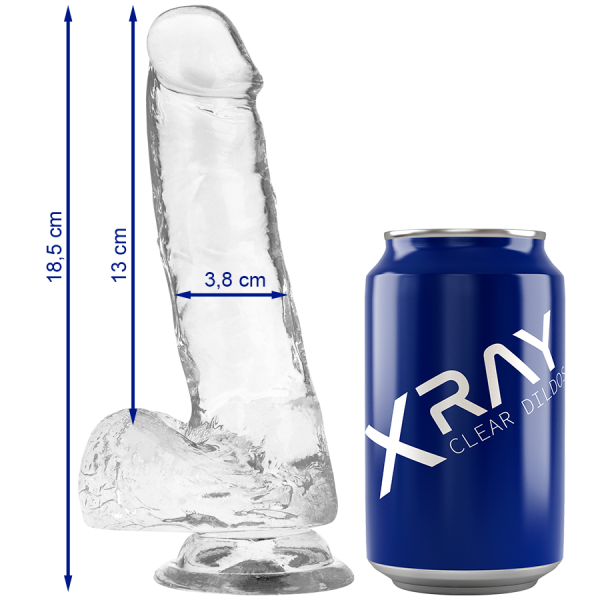 X RAY – aiškus penisas su kiaušiniais 18.5 cm -o- 3.8 cm