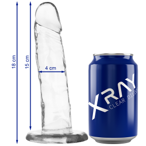 X RAY - Skaidrus Faloimitatorius 18 cm