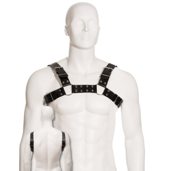 LEATHER BODY – juodas šuns diržas - Image 2