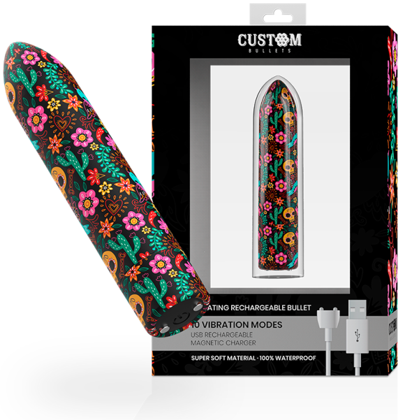 CUSTOM BULLETS Įkraunamas Kaukolė Magnetinis Kulka 10 Intensyvumų