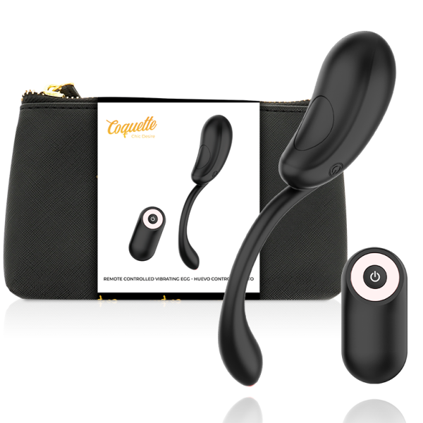 COQUETTE TOYS – coquette chic desire - vibratorius kiaušinis su nuotoliniu valdymu įkraunamas juodas/auksinis - Image 2
