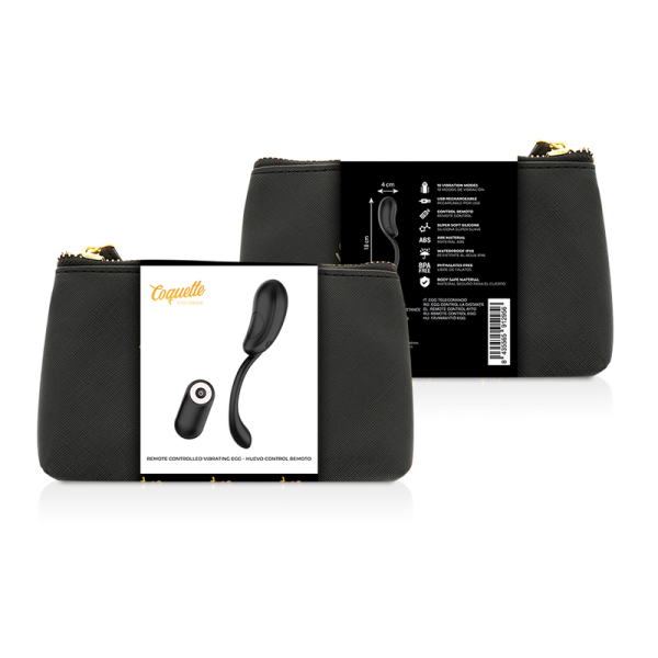 COQUETTE TOYS – coquette chic desire - vibratorius kiaušinis su nuotoliniu valdymu įkraunamas juodas/auksinis - Image 3