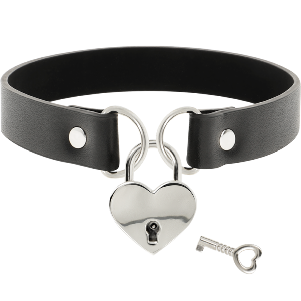 COQUETTE ACCESSORIES – coquette chic desire - veganiškos odos kaklaraištis su širdies aksesuaru ir raktų - Image 3