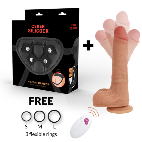CYBER SILICOCK - Nuotolinis Strap-On Mr Rick