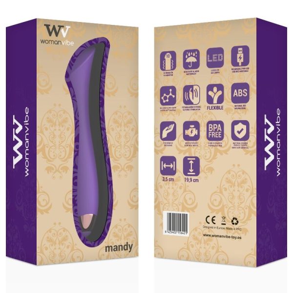 WOMANVIBE – mandy "k" taškas silikoninis įkraunamas vibratorius - Image 2