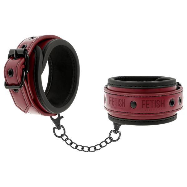 FETISH SUBMISSIVE DARK ROOM – veganinės odos anklestės su neopreno paddingu - Image 2