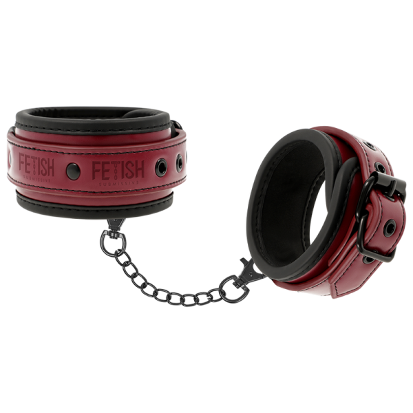 FETISH SUBMISSIVE DARK ROOM – veganinės odos kulkšnų anklets su neopreno paddingu - Image 2