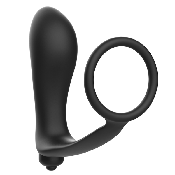 ADDICTED TOYS – vibratorius analinis kamštis su penio žiedu - Image 2