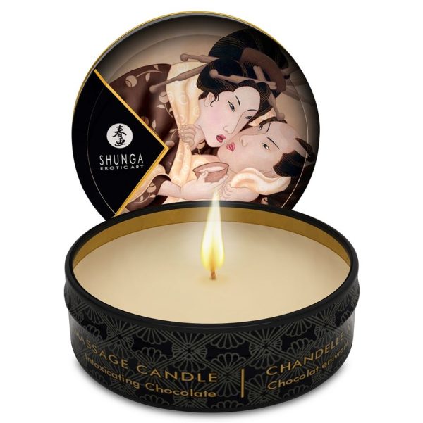 SHUNGA - MINI CARESS BY CANDELIGHT CHOCOLATE MASSAGE CANDLE 30 ML - Image 2