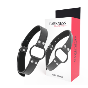 DARKNESS - Juodas žiedinis gags 3.6 cm
