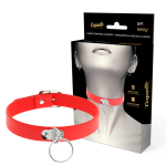 COQUETTE CHIC DESIRE - Raudonas vegan odos chokeris