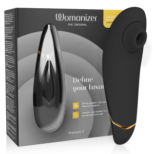 WOMANIZER - Premium 2 Klitorio Stimuliatorius Juodas