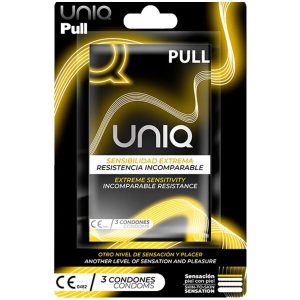 UNIQ - Latex Free Prezervatyvai su Juostelėmis 3 vnt.