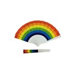 PRIDE - Vaivorykštės vėliavos medinis vėduoklis