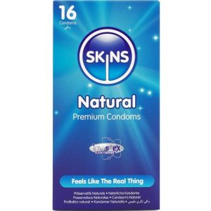 SKINS - Natūralūs prezervatyvai 16 vnt.