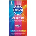 SKINS - Įvairių Premium Prezervatyvų Rinkinys 8