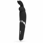 Happy Rabbit Wand Black - Silikoninis Masažuoklis