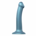Strap-On-Me Metallic Shine Duck Blue Vibrator 18cm