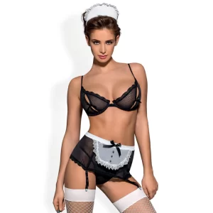Obsessive Maidme Lingerie Set S/M - 5 dalių