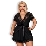 Obsessive 810-PEI-1 Elegantiškas juodas peniuaras XXL