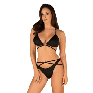 Obsessive Cobra Nive Juodas Lingerie Komplektas S/M