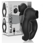 BLACK&amp;SILVER - Vibruojantis žiedas su 3 varikliais