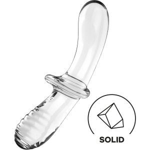 SATISFYER - Dvigubas Crystal Dildo Skaidrus