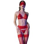 CHILIROSE - Raudonas keturių dalių komplektas L/XL