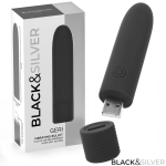 BLACK &amp; SILVER - GERI Vibracinė Kulka Juoda