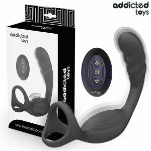 ADDICTED TOYS - Dvigubas prostatos žiedas su nuotoliniu valdymu