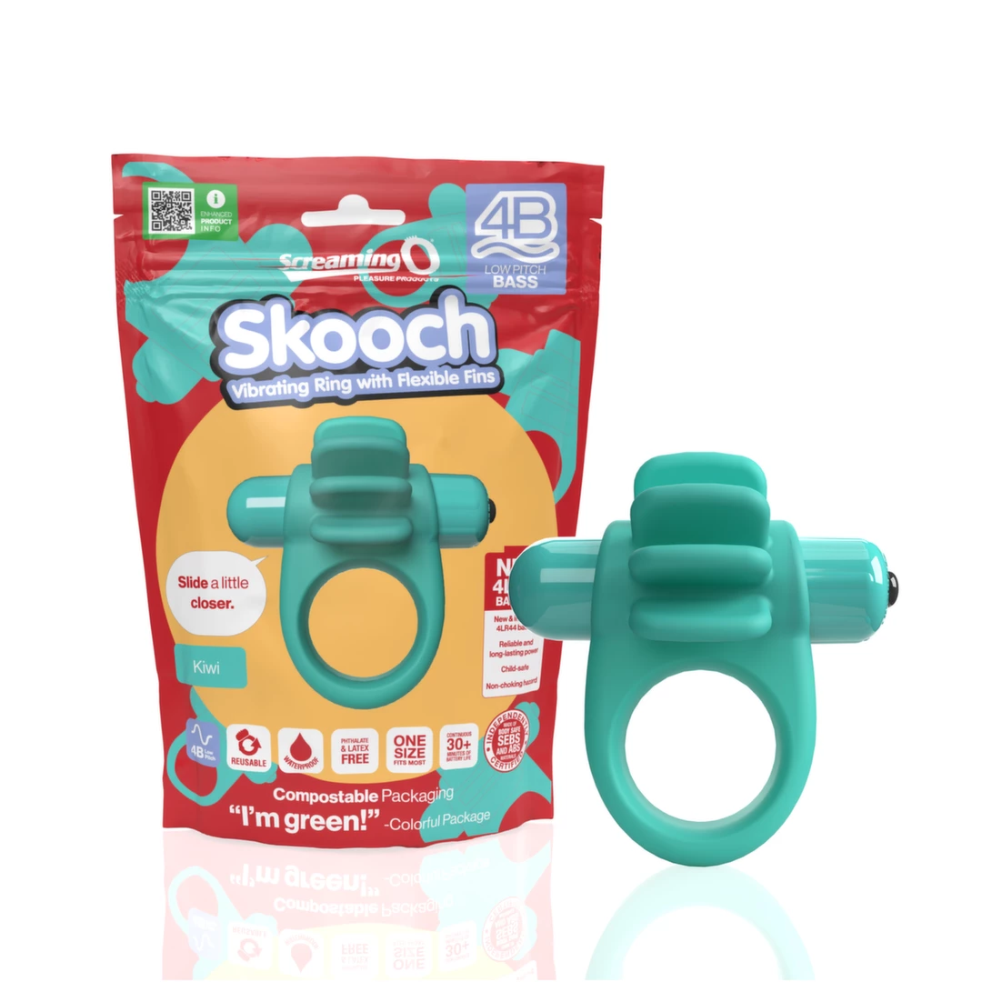 The Screaming O 4B Skooch Kiwi vibruojantis žiedas