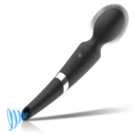 BLACK&amp;SILVER Beck 2-in-1 wand vibratorius